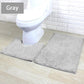 2 Pcs Bathroom Rugs Mat Set with Anti-Slip Bath Rug and Toilet Mat