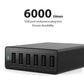 Fast Charger ower 50W 6-Port 1.6m USB Desktop Charging Station