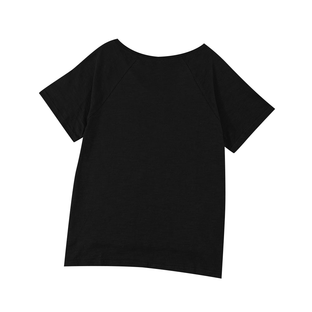 Women V-Neck Casual Tops Short Sleeve Loose Blouse Basic Tee T-Shirt