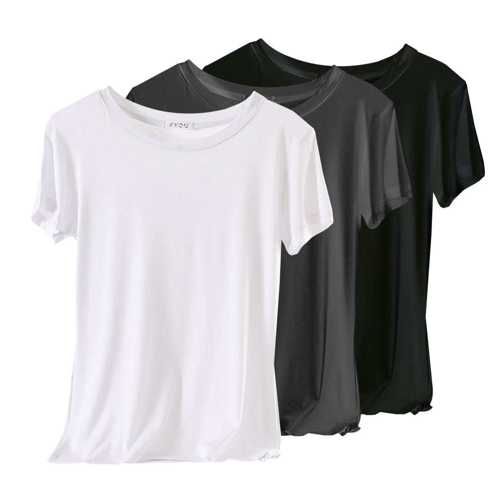 T-shirt Short Sleeve Modal Material Soft All-Match Loose Crew Blouse