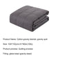 Dark Gray Cotton Gravity Blanket Promote Deep Sleep Reduce Anxiety