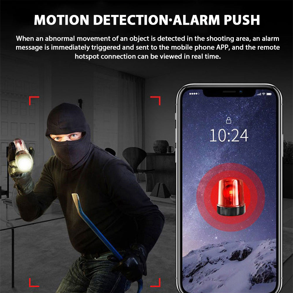 1080P HD Wifi Camera Support App Indoor Outdoor WideAngle Night Vision