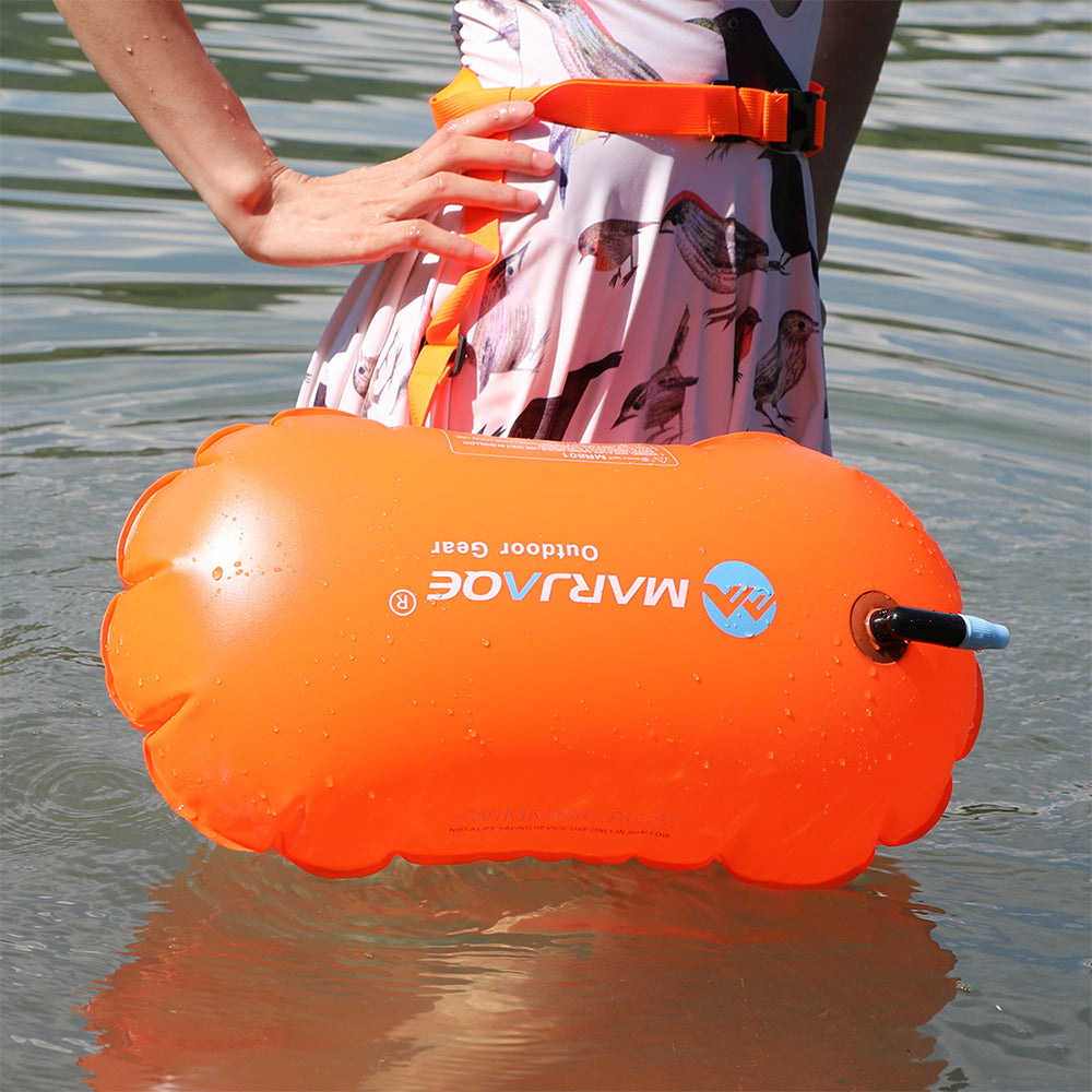 Swimming buoy, swimming inflatable buoy with adjustable belt SP