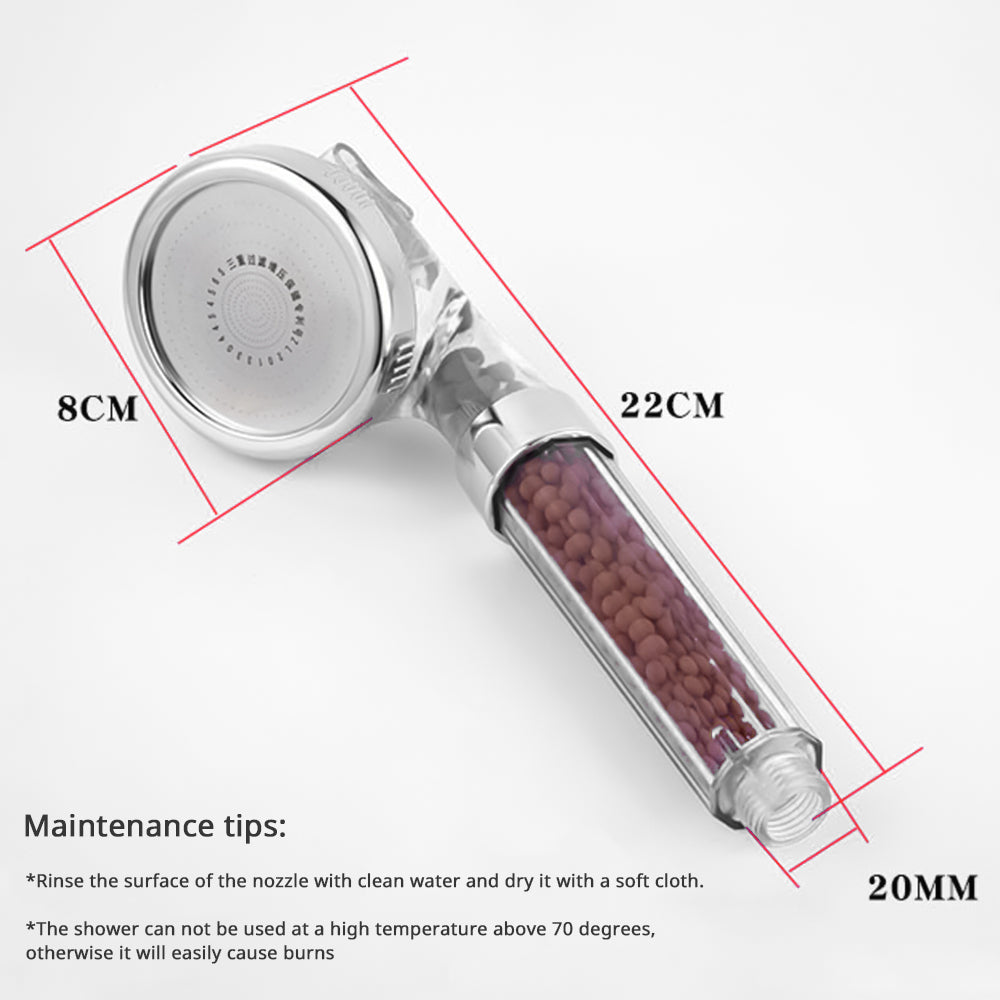 Water Filter High Pressure Shower Heads with 3 Mode Function Spray SP
