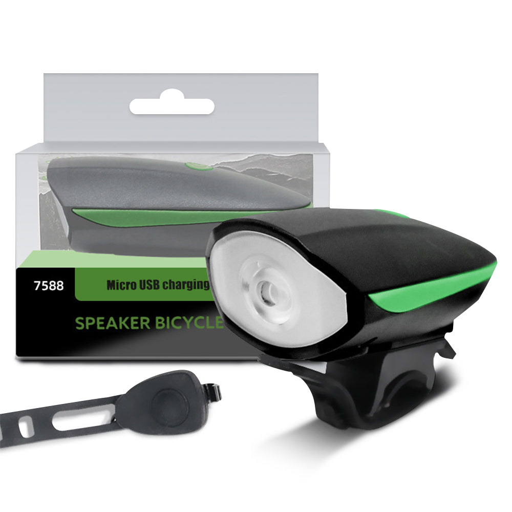 Horn Rechargeable Bike Light Waterproof Biking Headlight Flashlight