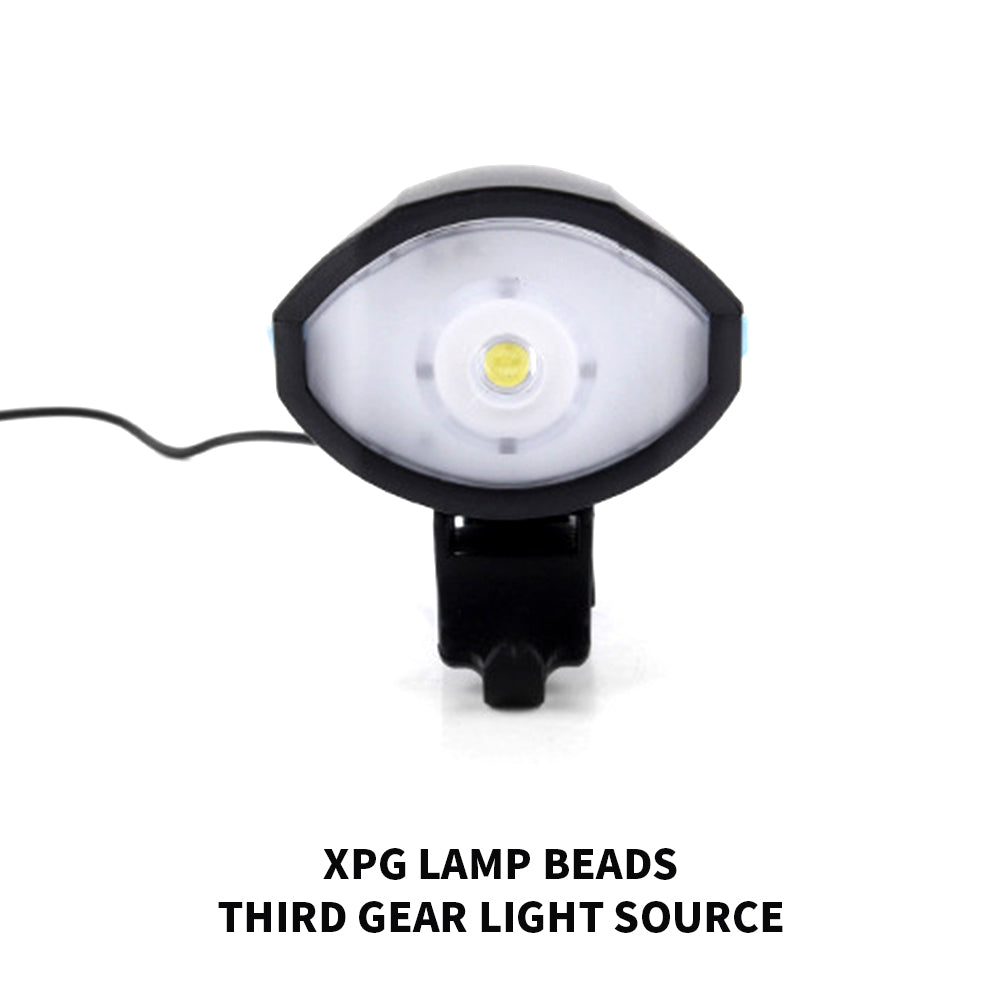 Horn Rechargeable Bike Light Waterproof Biking Headlight Flashlight