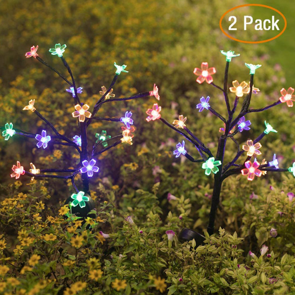Solar Flower Lights Multi-Color Outdoor Waterproof Christmas Lights
