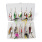 10pcs fishing spoon baits lure fishing wobbler lures with box