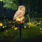 LED Garden Owl Solar Lights Patio Yard Lawn Waterproof Stake Lamp