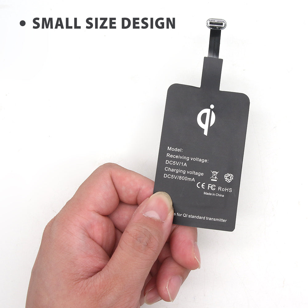 Lightweight Qi Wireless Charging Receiver for Type-C/Micro USB Devices
