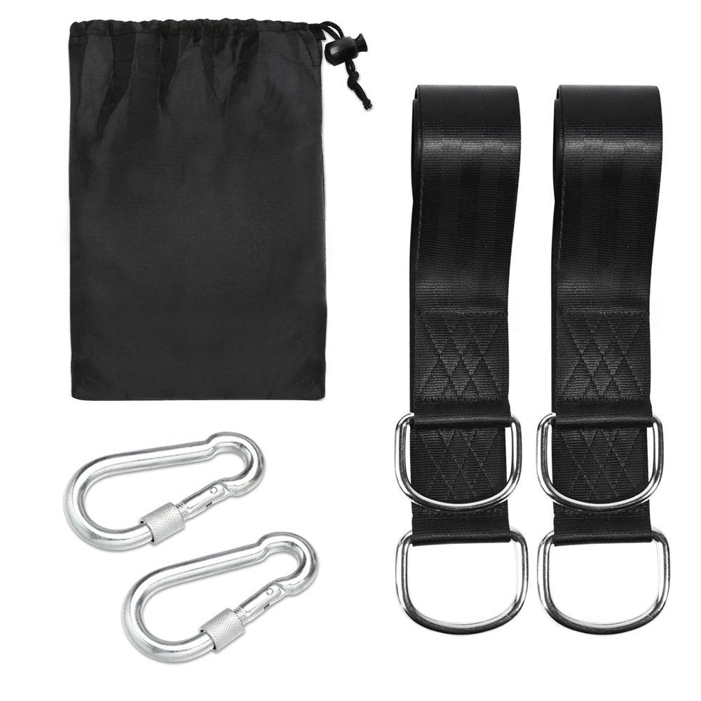 Tree Swing Hanging Straps Kit Hammock Straps 5ft with Duty Carabiners
