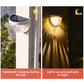 2 PCS Solar Semicircle Walls Light Outdoor Waterproof Sensor Wall Lamp
