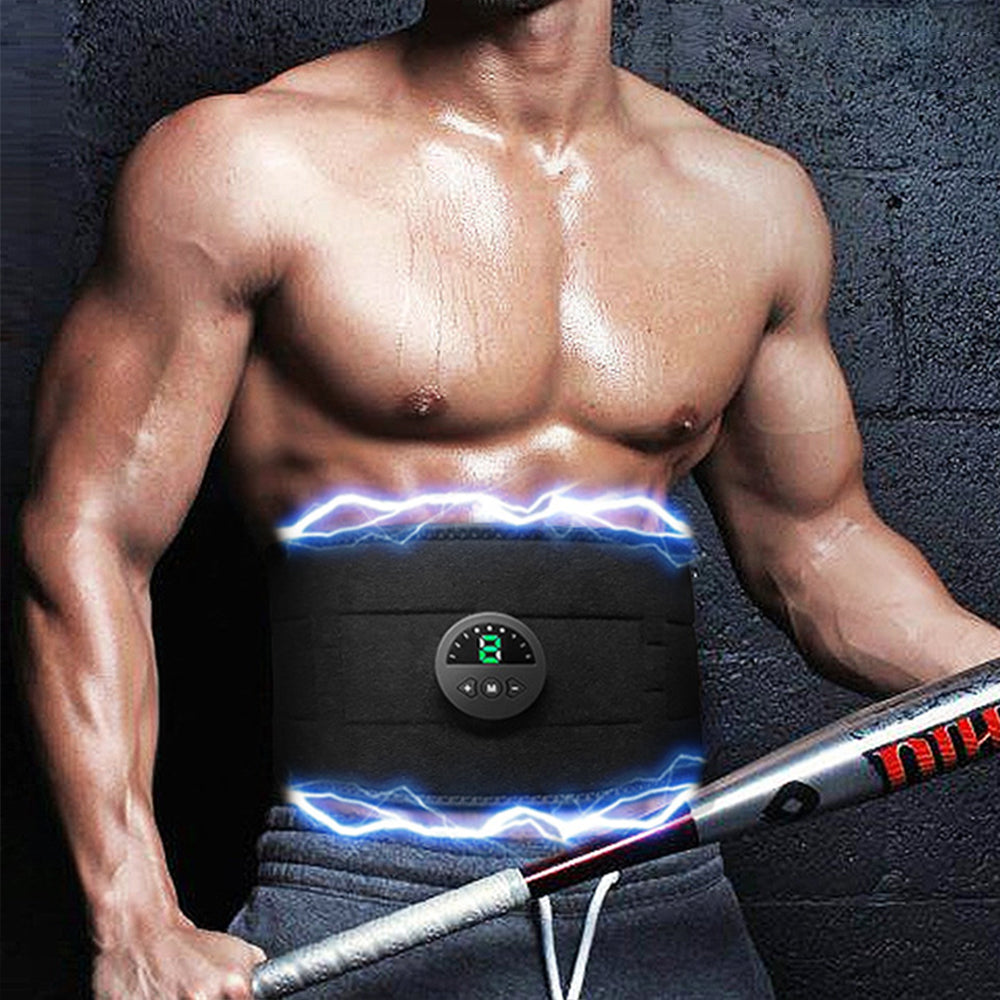 Smart EMS Fitness Vibration Belt Abdominal Trainer Muscle Slimming Belt