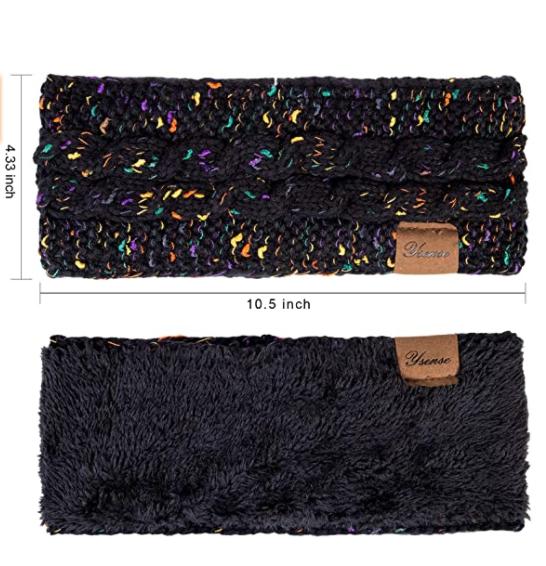 Winter Women Cable Thick Knit Headbands Fleece Lined Christmas Gifts