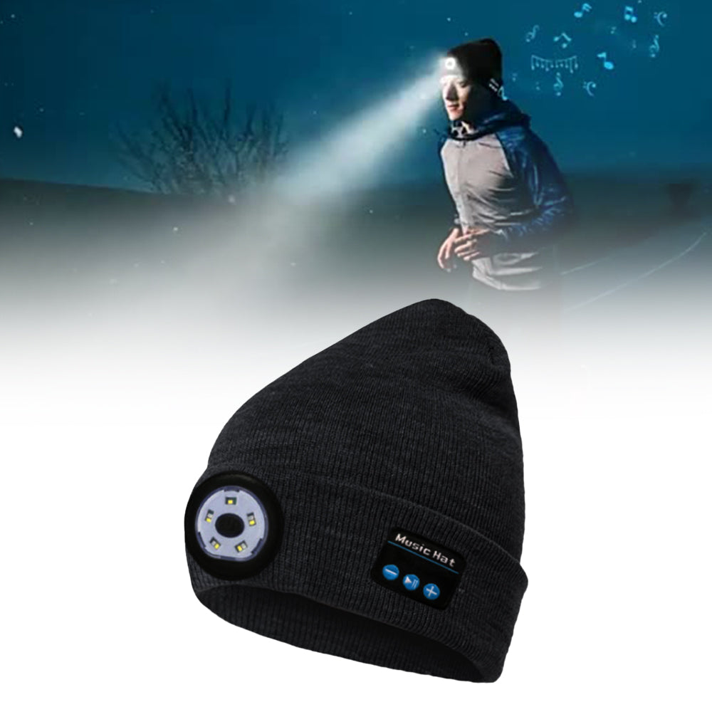 Wireless Bluetooth LED Hat with Music Speakers Light Winter Gift
