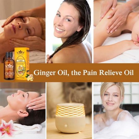Cosprof Ginger Massage Oil, 100% Pure Natural Lymphatic Drainage Ginger Oil, SPA Massage Oils, Repelling Cold and Relaxing Active Oil