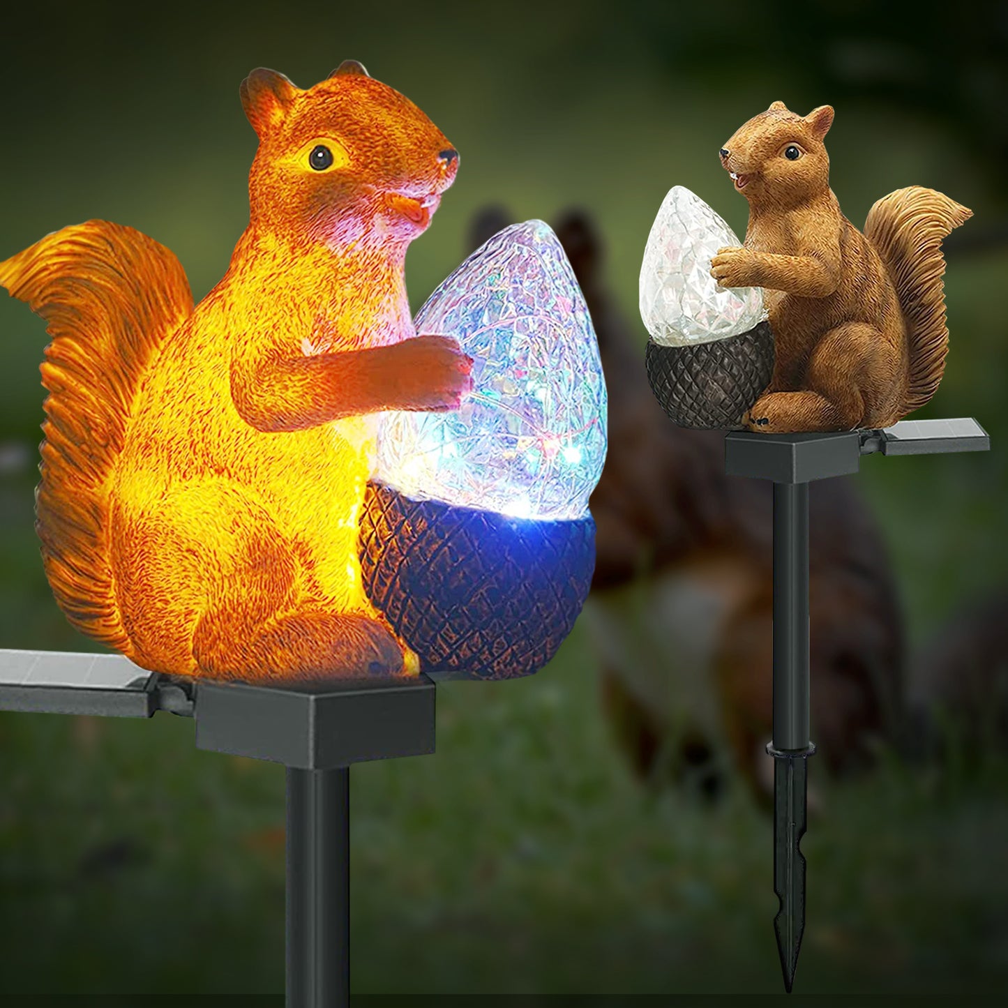 Solar Energy Animal Lamp Outdoor Garden Squirrel LED Light