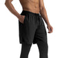 Men Running Sweatpants 2 in 1 Design Running Pants for Outdoor Sports
