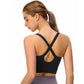 Women's Double Shoulder Strap Sports Bras Medium Impact Support Padded