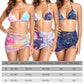 Ladies two-piece swimsuit printed swim short bikini