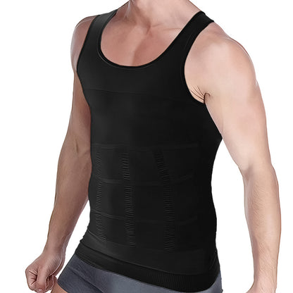 Aptoco Compression Shirt for Men Shapewear Vest Body Shaper Undershirt