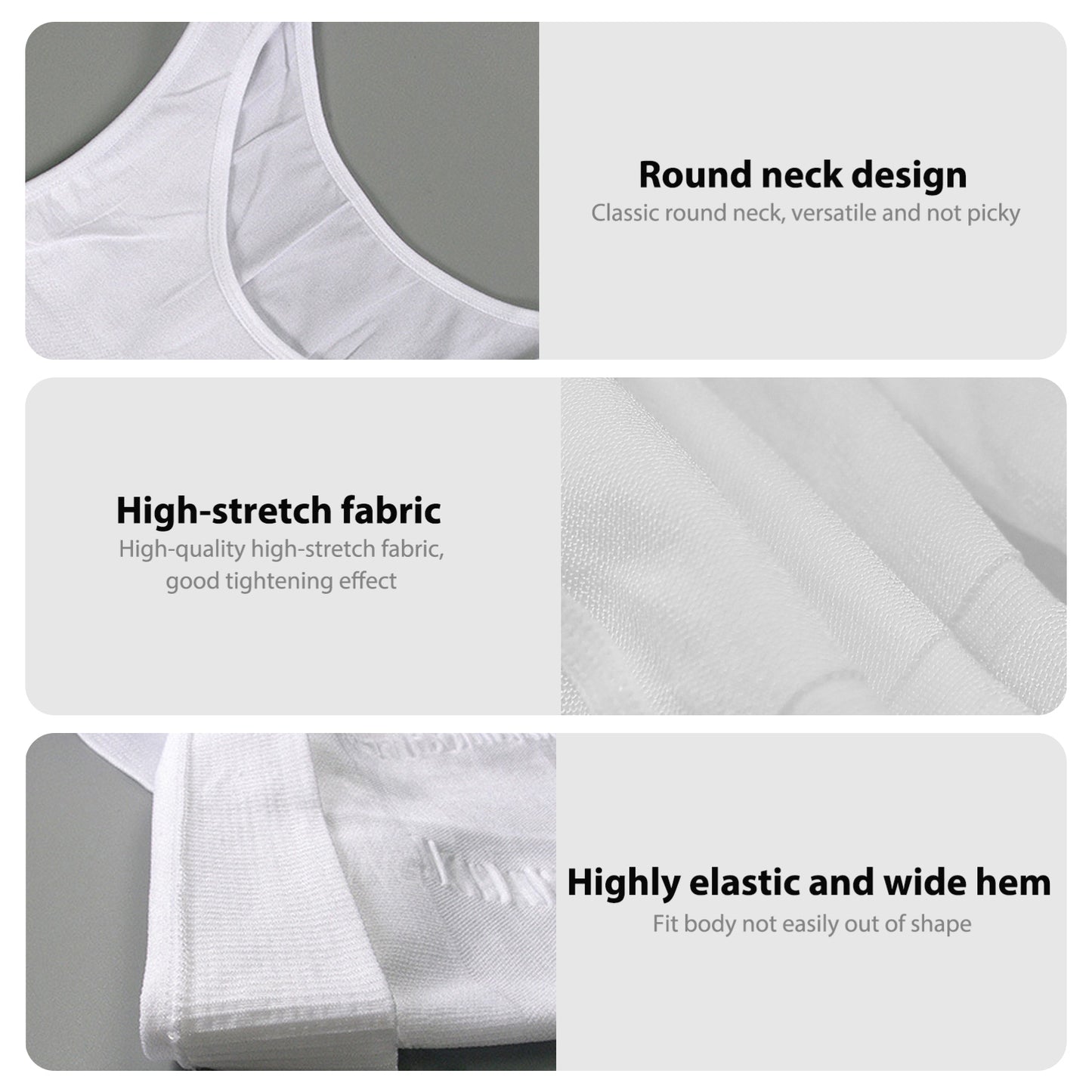 Aptoco Compression Shirt for Men Shapewear Vest Body Shaper Undershirt