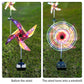 2Pcs Solar Windmill Light 8-Mode Solar Windmill Lamp Garden Decoration