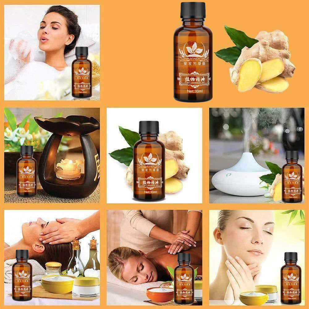 Cosprof Ginger Massage Oil, 100% Pure Natural Lymphatic Drainage Ginger Oil, SPA Massage Oils, Repelling Cold and Relaxing Active Oil
