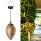 2Pcs Solar LED Hanging Lantern Lights Metal Garden Patio Decor Lights Outdoor