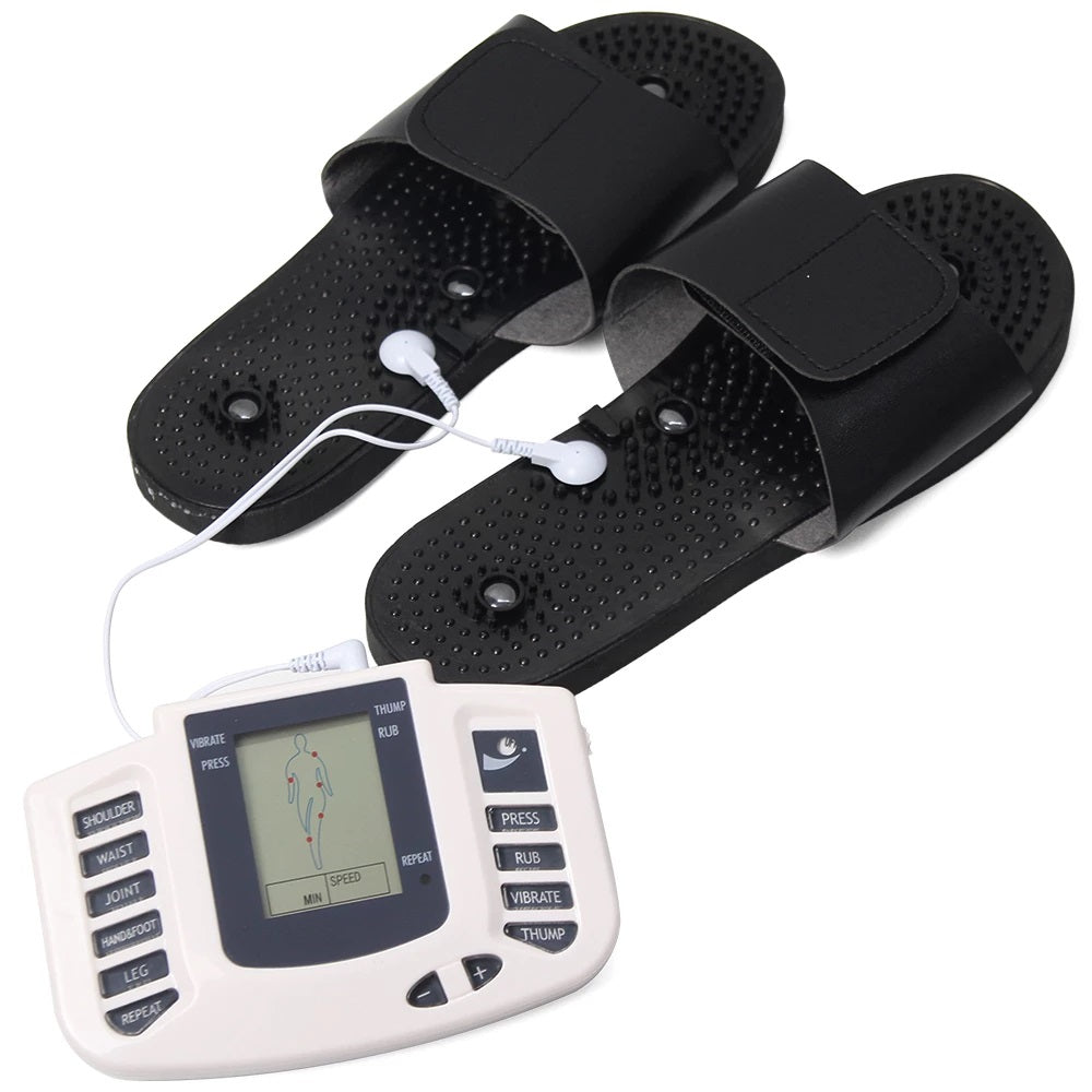 Tens Massager Digital Therapy Acupuncture Machine Massage Shoes Set