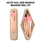 Portable Travel Silicon Cosmetic Bag with 8 Pcs Makeup Brush Set