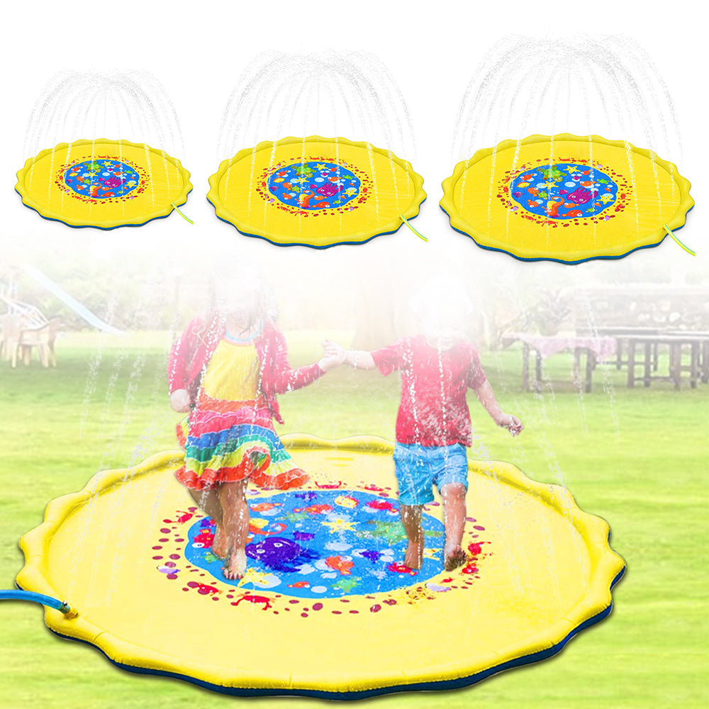 Kids Inflatable Round Water Splash Play Pools Playing Sprinkler Mat