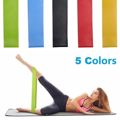 5X Yoga Workout Resistance Loop Bands & 2X Exercise Core Sliders Gliding Discs